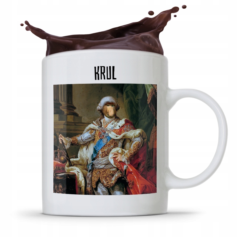 Kubek Śmieszny Janusz Nosacz Krul Prezent Z Nadrukiem Ze Zdjęciem