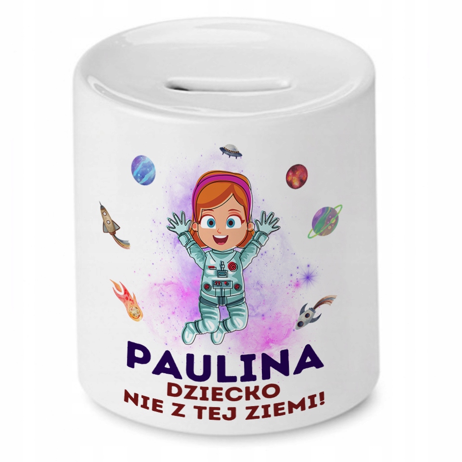 Skarbonka 330 Ml Dla Pauliny Córki Dziecka Z Nadrukiem Ze Zdjęciem