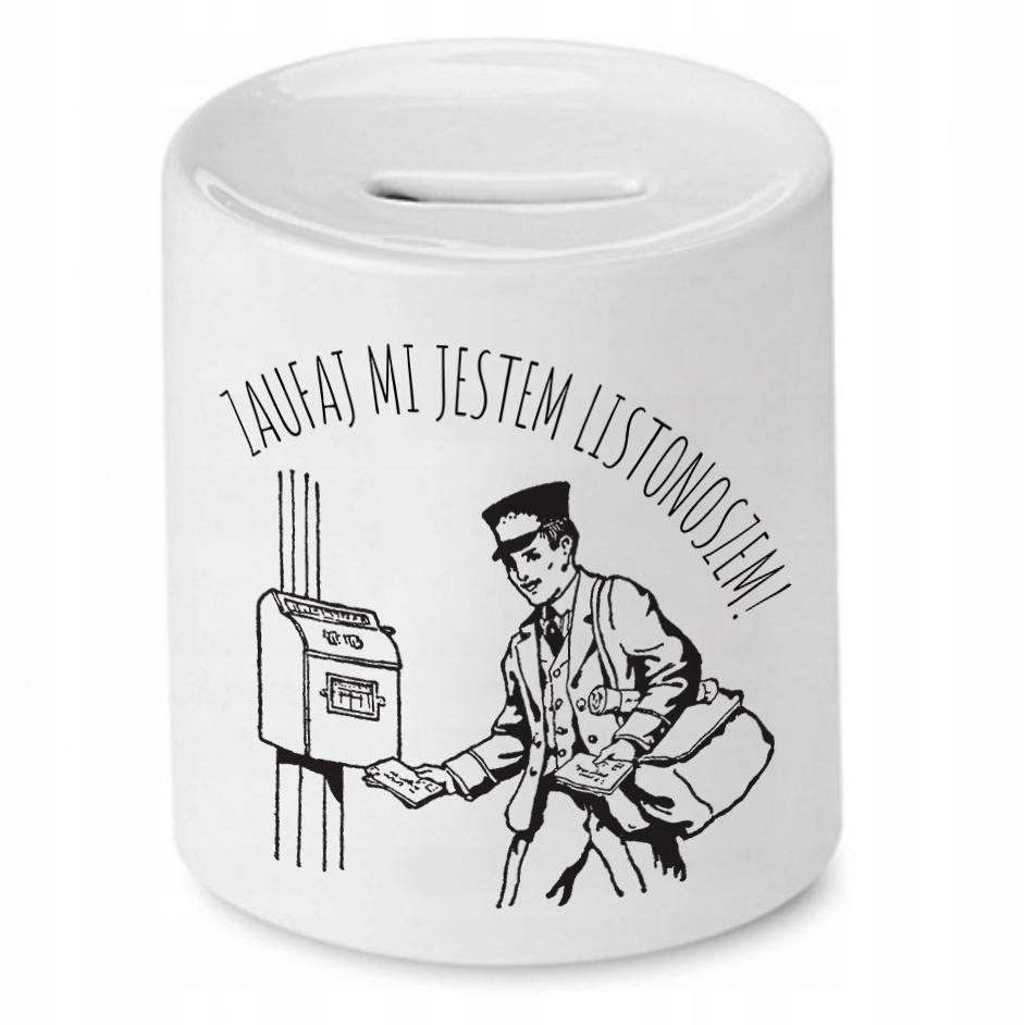 Skarbonka Dla Listonosza Zaufaj Mi! Prezent Z Nadrukiem Ze Zdjęciem