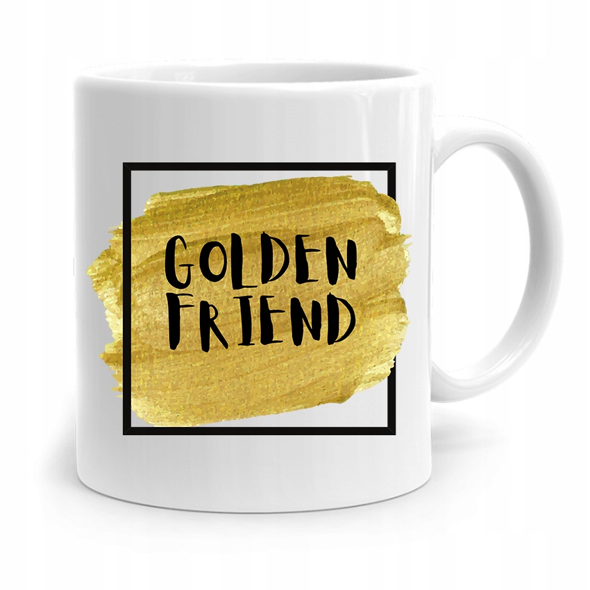 Kubek Prezent Dla Przyjaciela Golden Friend Z Nadrukiem Ze Zdjęciem
