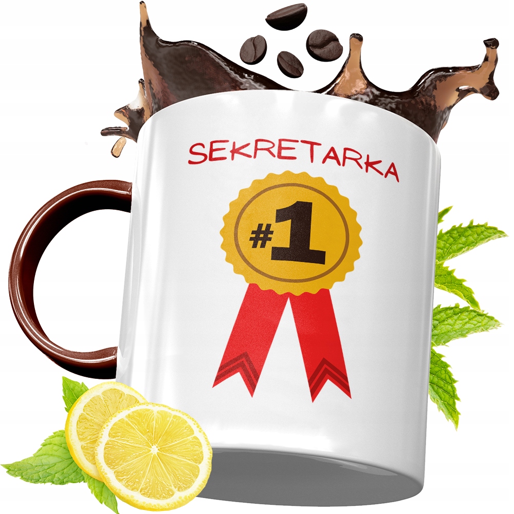 Kubek Bordowy Dla Sekretarki Na Urodziny Prezent Z Nadrukiem Ze Zdjęciem