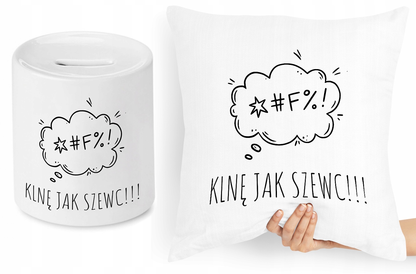 Dla Krawca Krawcowej Zestaw Poduszka + Skarbonka Z Nadrukiem Ze Zdjęciem