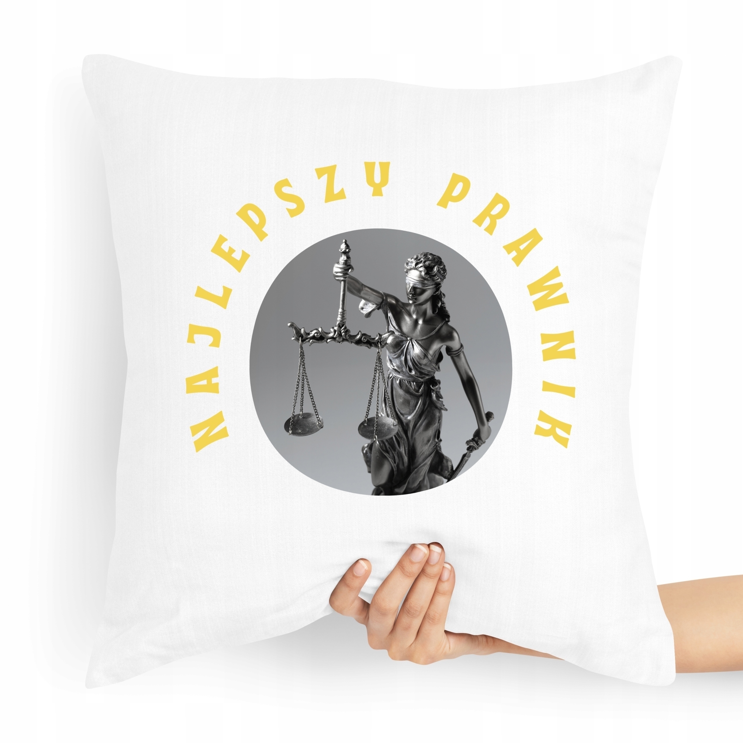 Poduszka Prezent Dla Prawnika Najlepszy Prawnik Z Nadrukiem Ze Zdjęciem