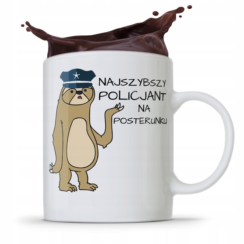 Kubek Prezent Dla Najszybszego Policjanta Z Nadrukiem Ze Zdjęciem