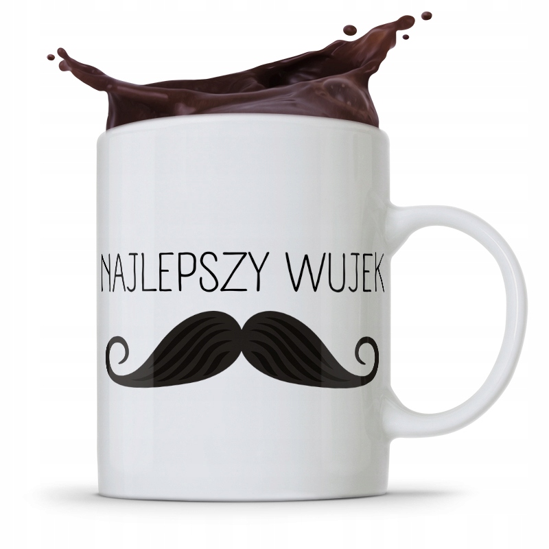 Kubek Prezent Dla Wujka Najlepszy Wujek Wąsy Z Nadrukiem Ze Zdjęciem