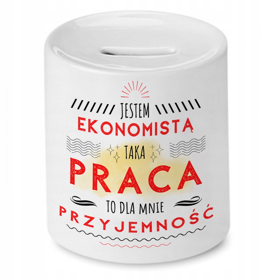 Skarbonka Dla Ekonomisty Na Urodziny Na Prezent Z Nadrukiem Ze Zdjęciem