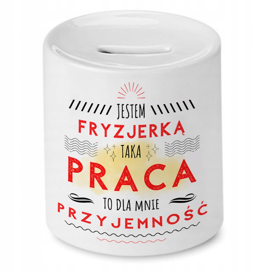 Skarbonka Dla Fryzjerki Idealny Imieniny Prezent Z Nadrukiem Ze Zdjęciem