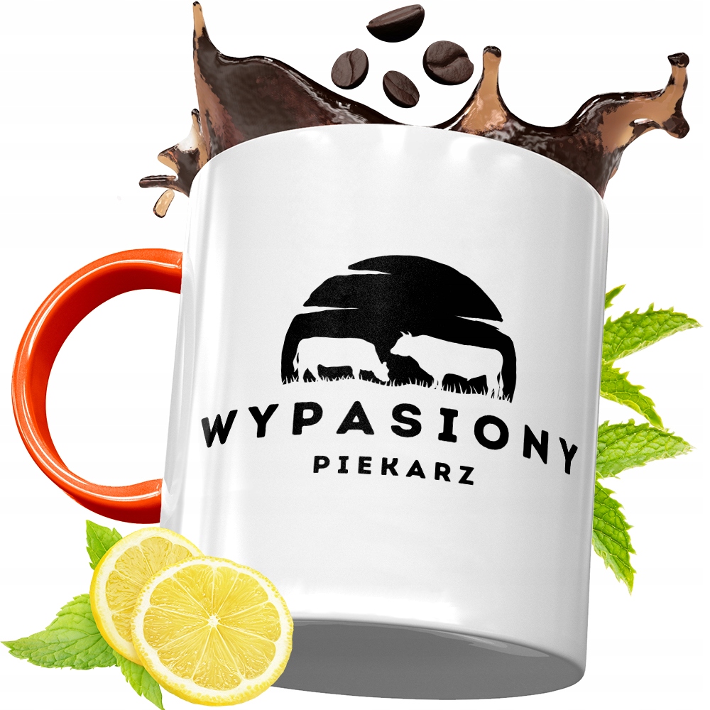 Kubek Pomarańczowy Dla Piekarza Prezent Z Nadrukiem Ze Zdjęciem