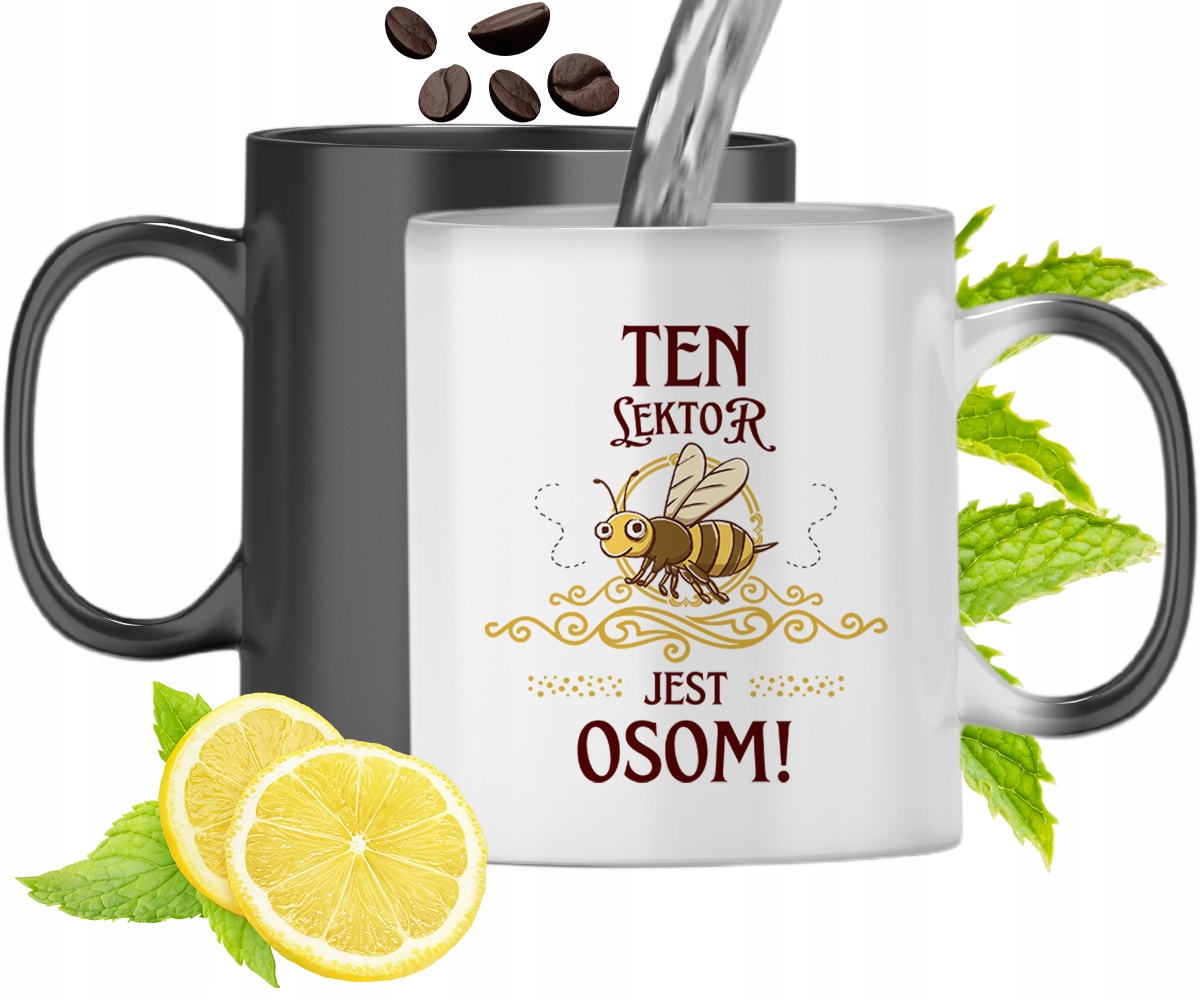 Kubek Magiczny Dla Lektora Zmieniający Kolor Z Nadrukiem Ze Zdjęciem