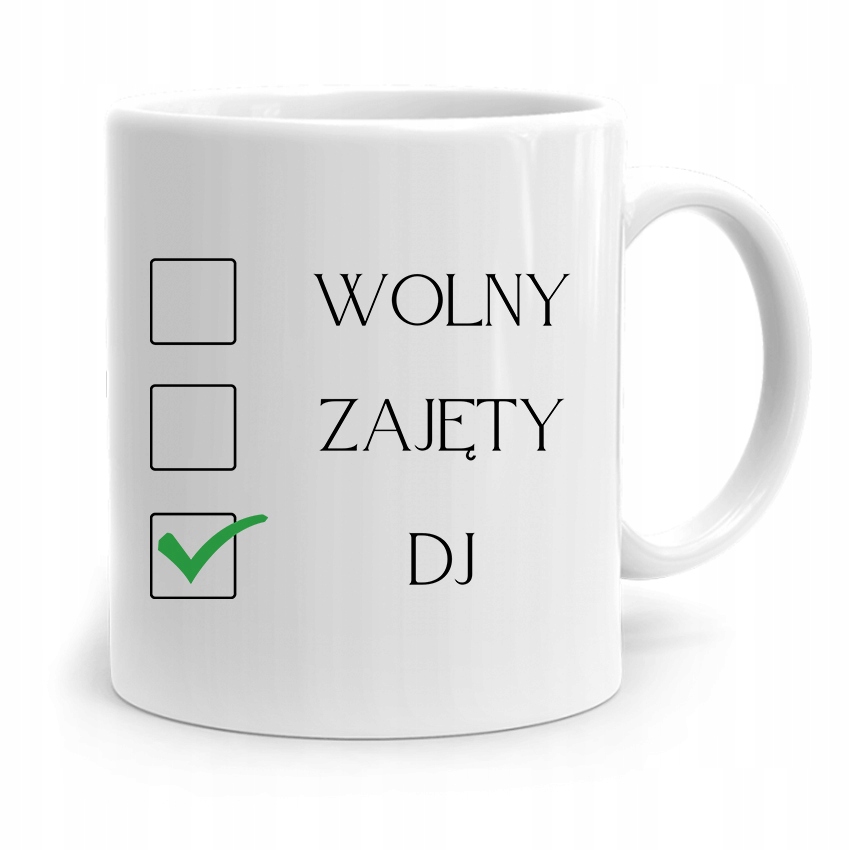 Dla Dja Muzyka Kubek Wolny Zajęty Dj Prezent Z Nadrukiem Ze Zdjęciem