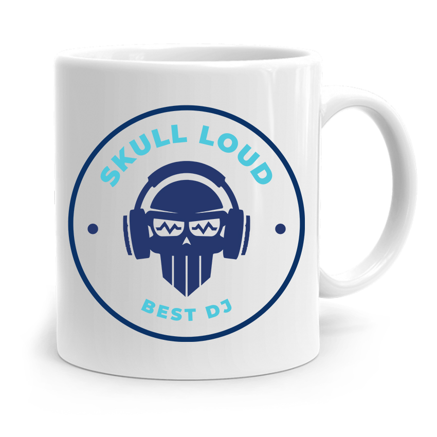 Dla Dja Muzyka Kubek Skull Loud Best Dj Prezent Z Nadrukiem Ze Zdjęciem