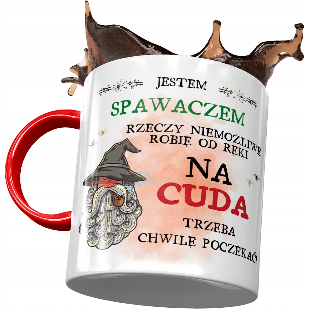 Kubek Czerwony Dla Spawacza Jestem Spawaczem Z Nadrukiem Ze Zdjęciem