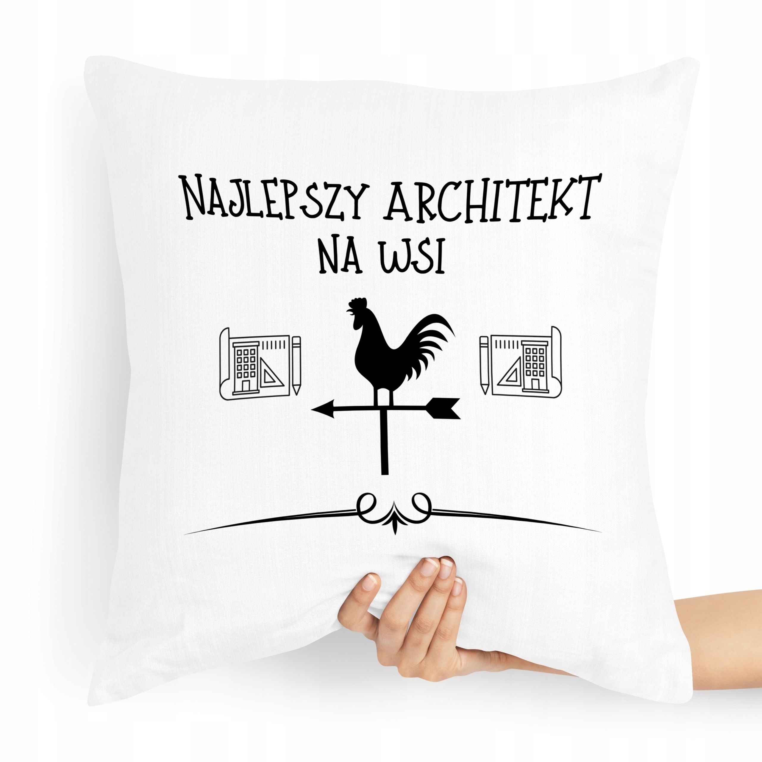 Poduszka Prezent Dla Najlepszego Architekta Na Wsi Z Nadrukiem Ze Zdjęciem