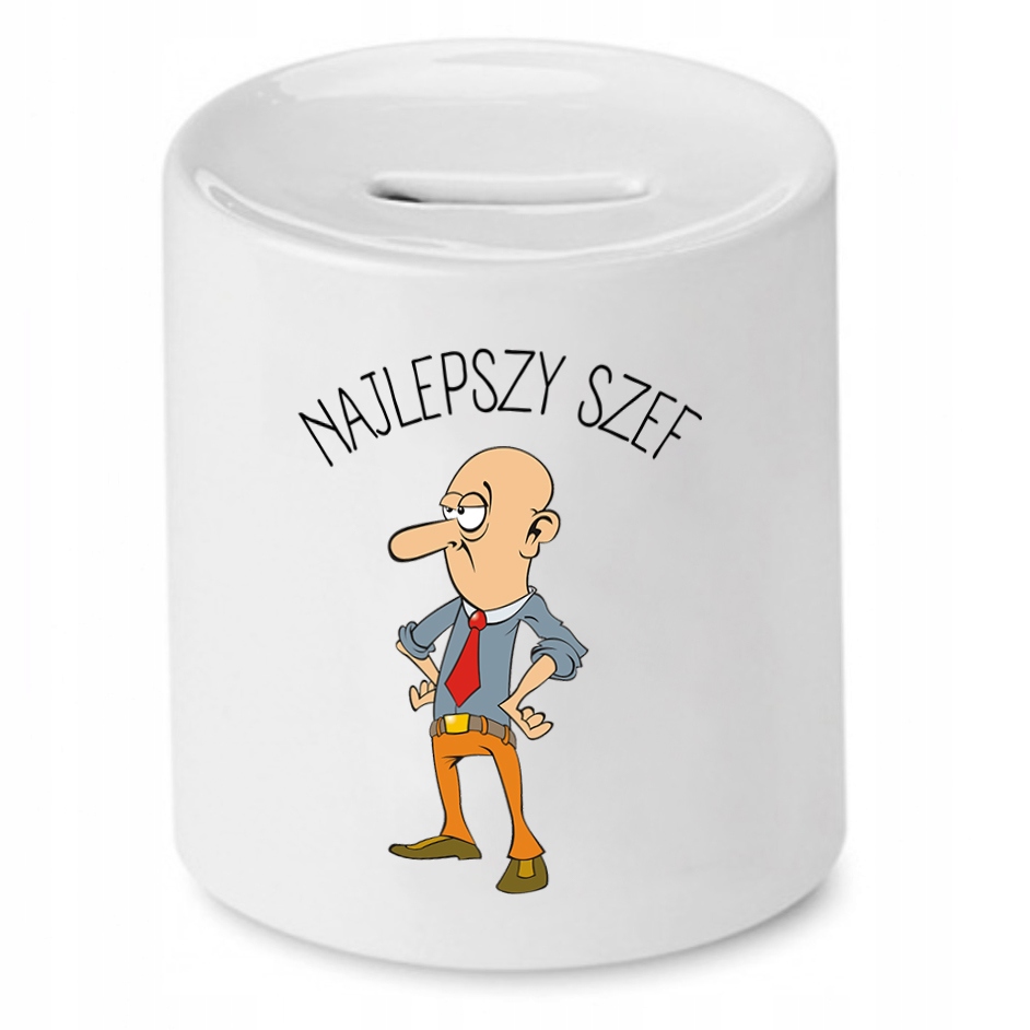 Skarbonka Dla Szefa Najlepszy Szef Prezent Z Nadrukiem Ze Zdjęciem