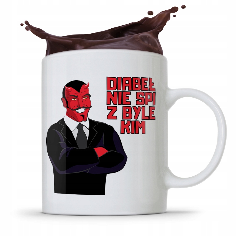 Kubek Prezent Dla Dziewczyny Diabeł Nie Śpi Z Byle Z Nadrukiem Ze Zdjęciem