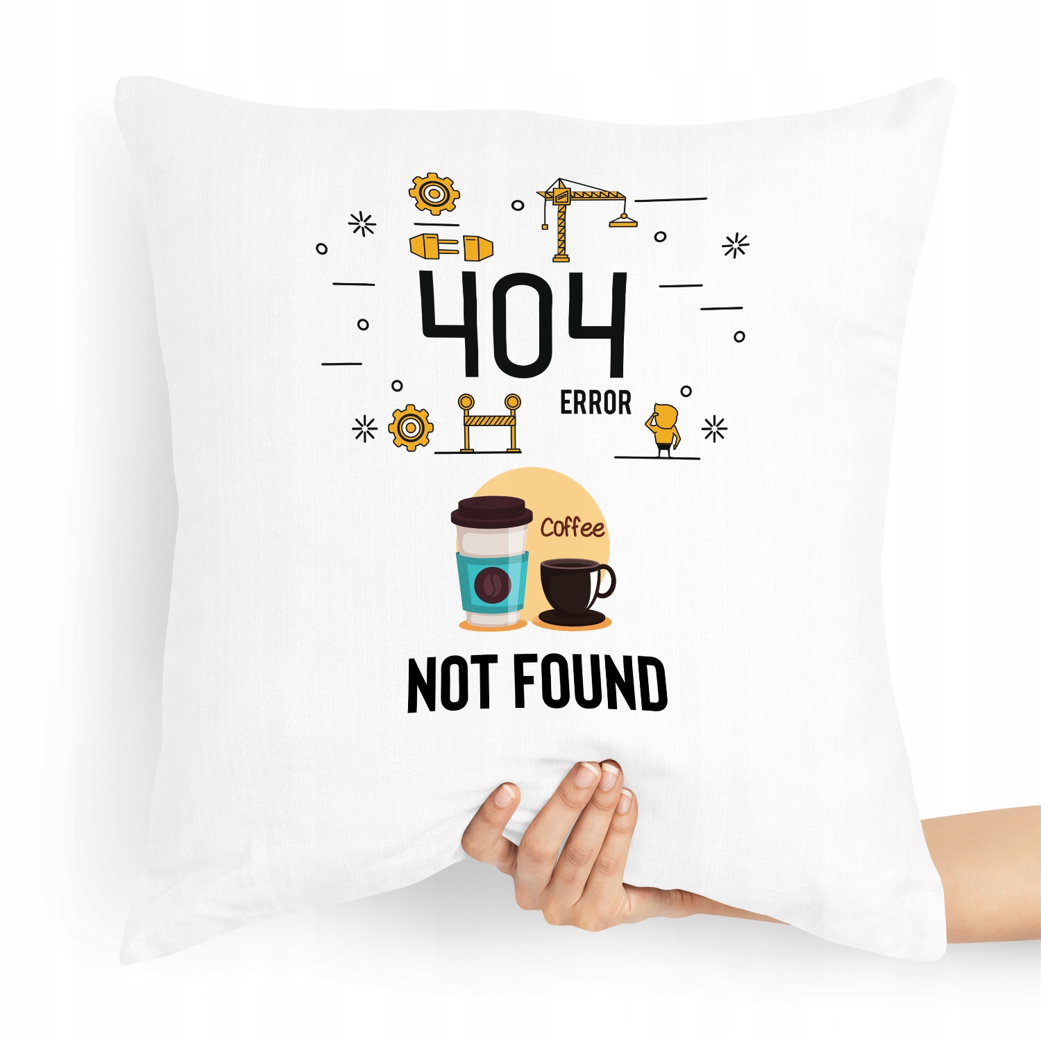 Poduszka Informatyka 404 Error Coffe Not Found Z Nadrukiem Ze Zdjęciem