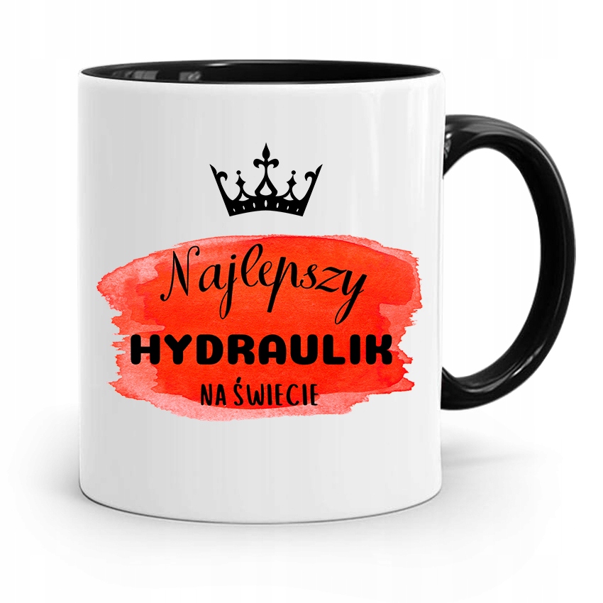Kubek Czarny Prezent Dla Hydraulika Najlepszy Z Nadrukiem Ze Zdjęciem