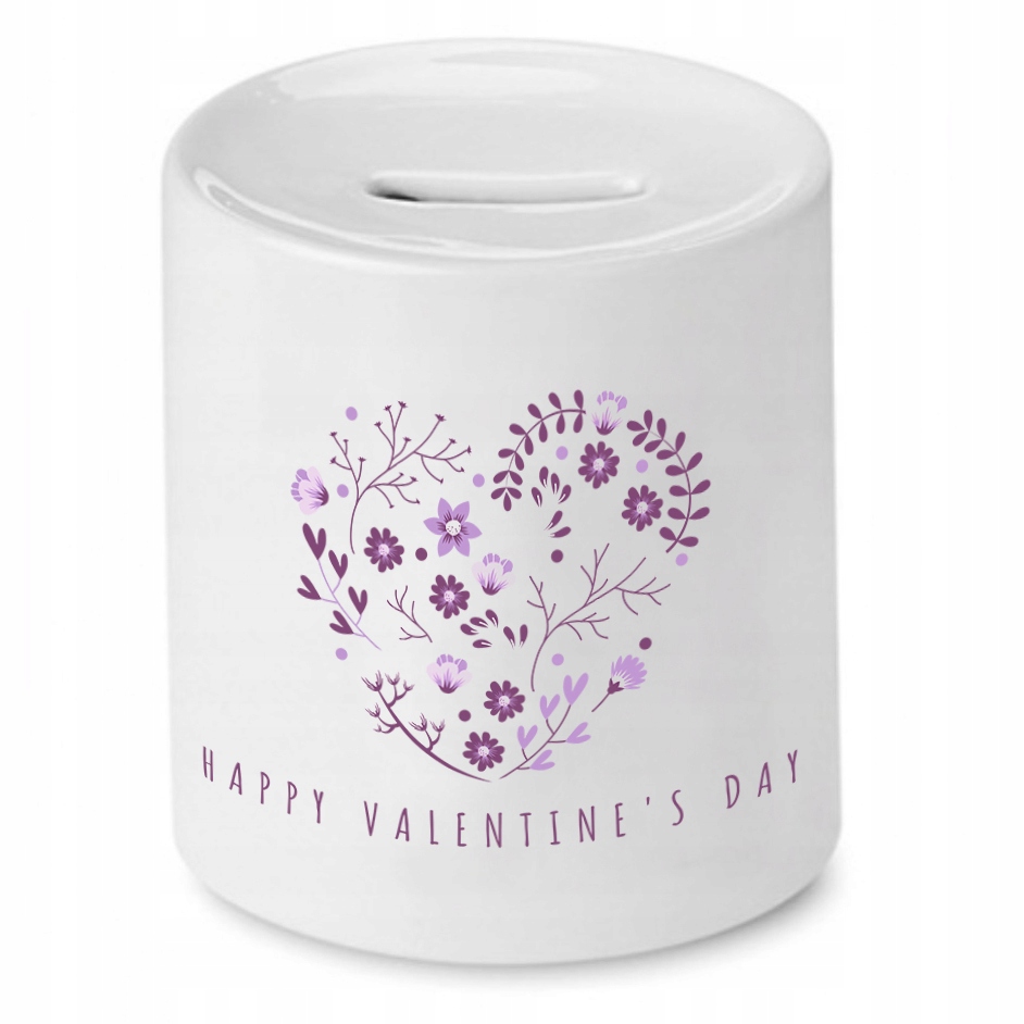 Skarbonka Prezent Walentynki Happy Valentines Day Z Nadrukiem Ze Zdjęciem