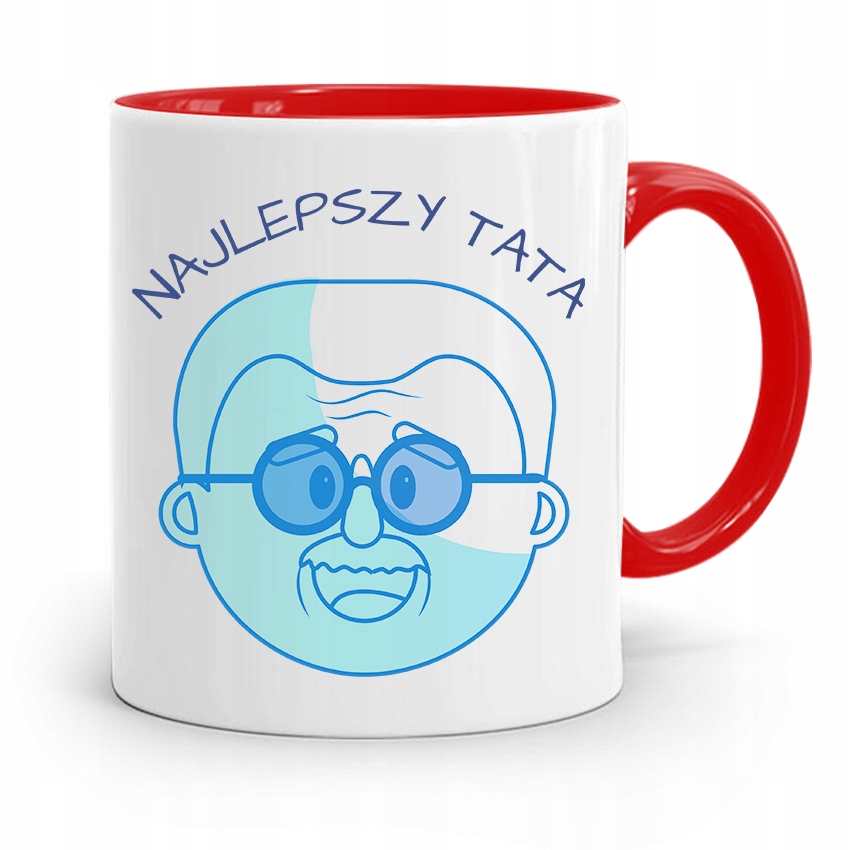 Kubek Czerwony Dla Taty Ojca Najlepszy Tata Z Nadrukiem Ze Zdjęciem