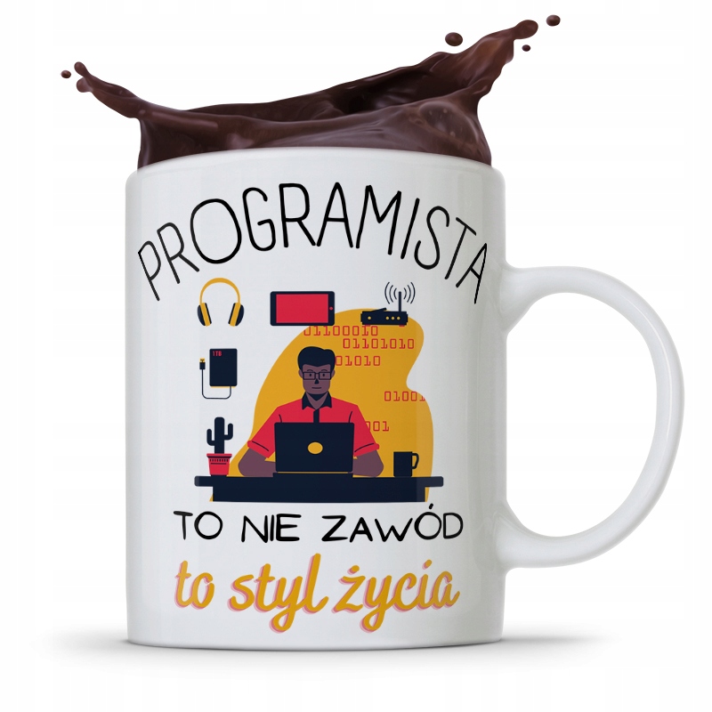 Kubek Informatyka Programisty To Styl Życia Z Nadrukiem Ze Zdjęciem
