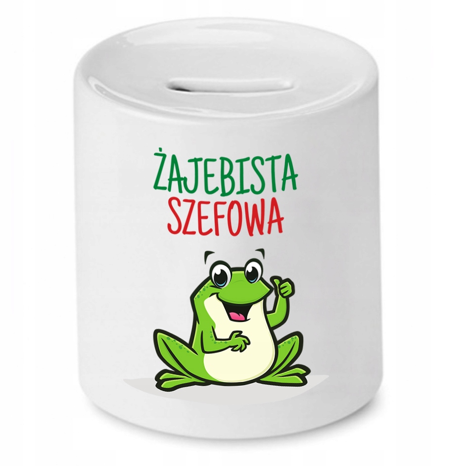 Skarbonka Dla Szefa Szefowa Żajebista Prezent Z Nadrukiem Ze Zdjęciem