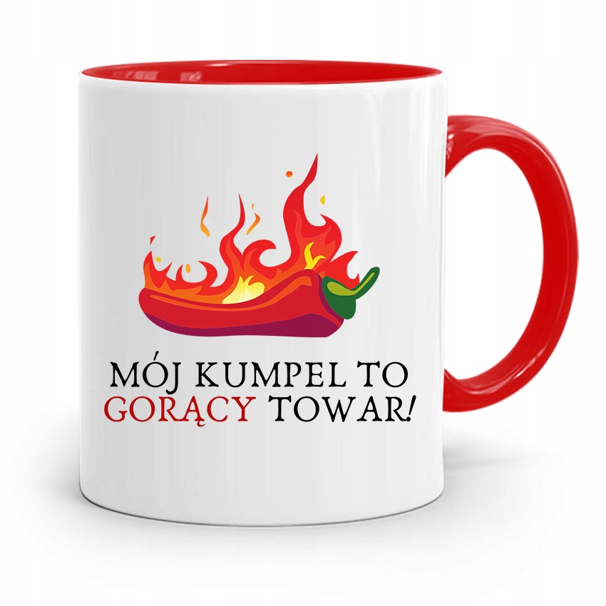 Kubek Czerwony Dla Przyjaciela Gorący Towar Z Nadrukiem Ze Zdjęciem