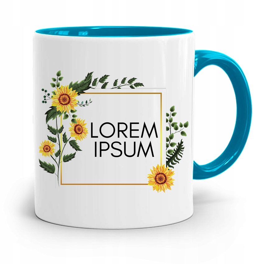 Kubek Błękitny Prezent Dla Grafika Lorem Ipsum Z Nadrukiem Ze Zdjęciem