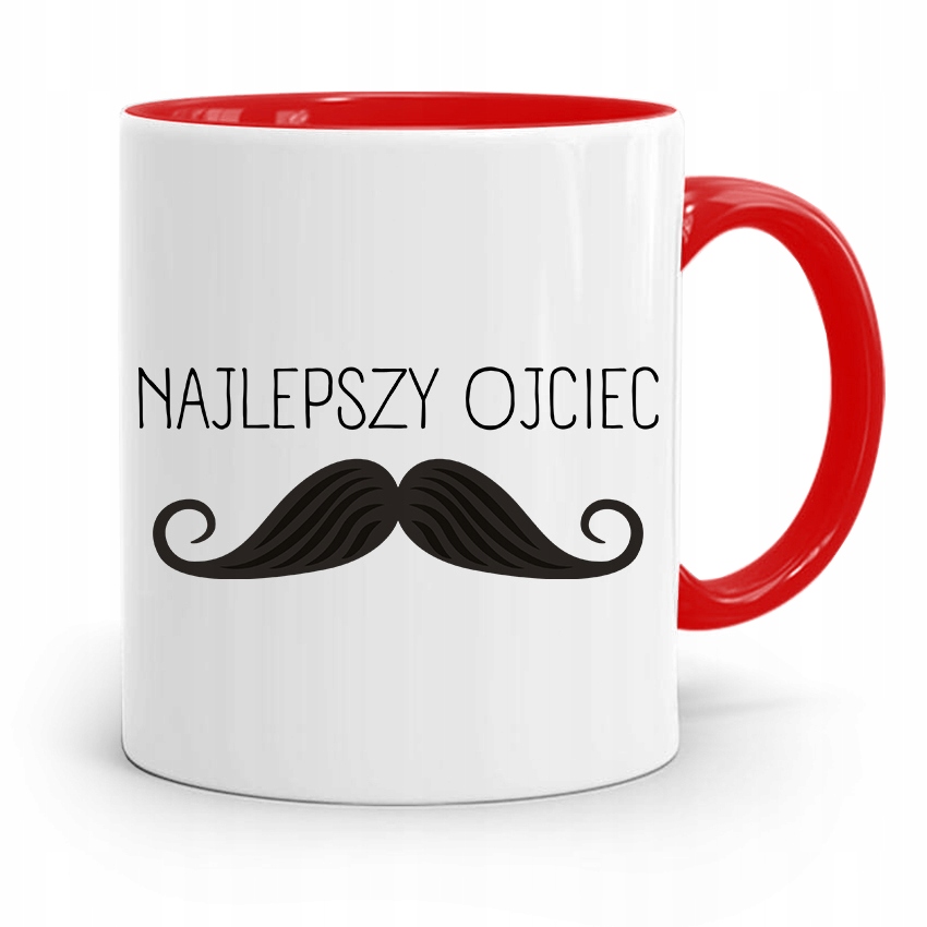 Kubek Czerwony Dla Taty Ojca Najlepszy Ojciec Z Nadrukiem Ze Zdjęciem