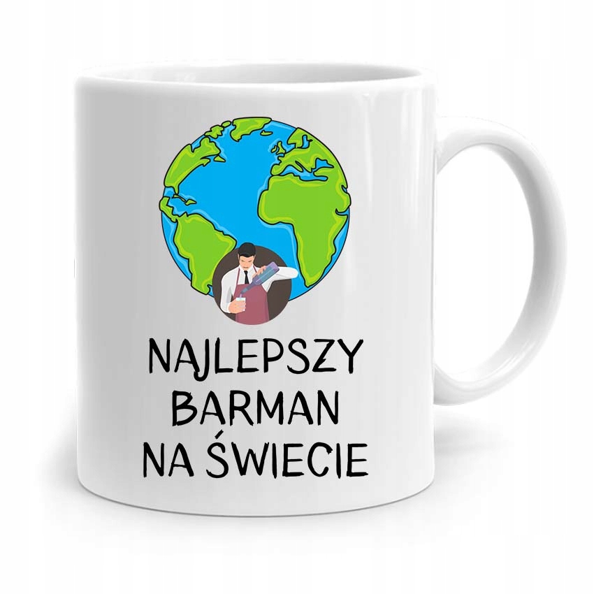 Kubek Prezent Dla Barmana Najlepszy Na Świecie Z Nadrukiem Ze Zdjęciem
