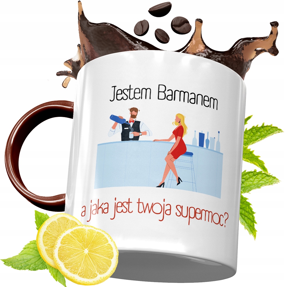 Kubek Bordowy Dla Barmana Na Urodziny Prezent Z Nadrukiem Ze Zdjęciem