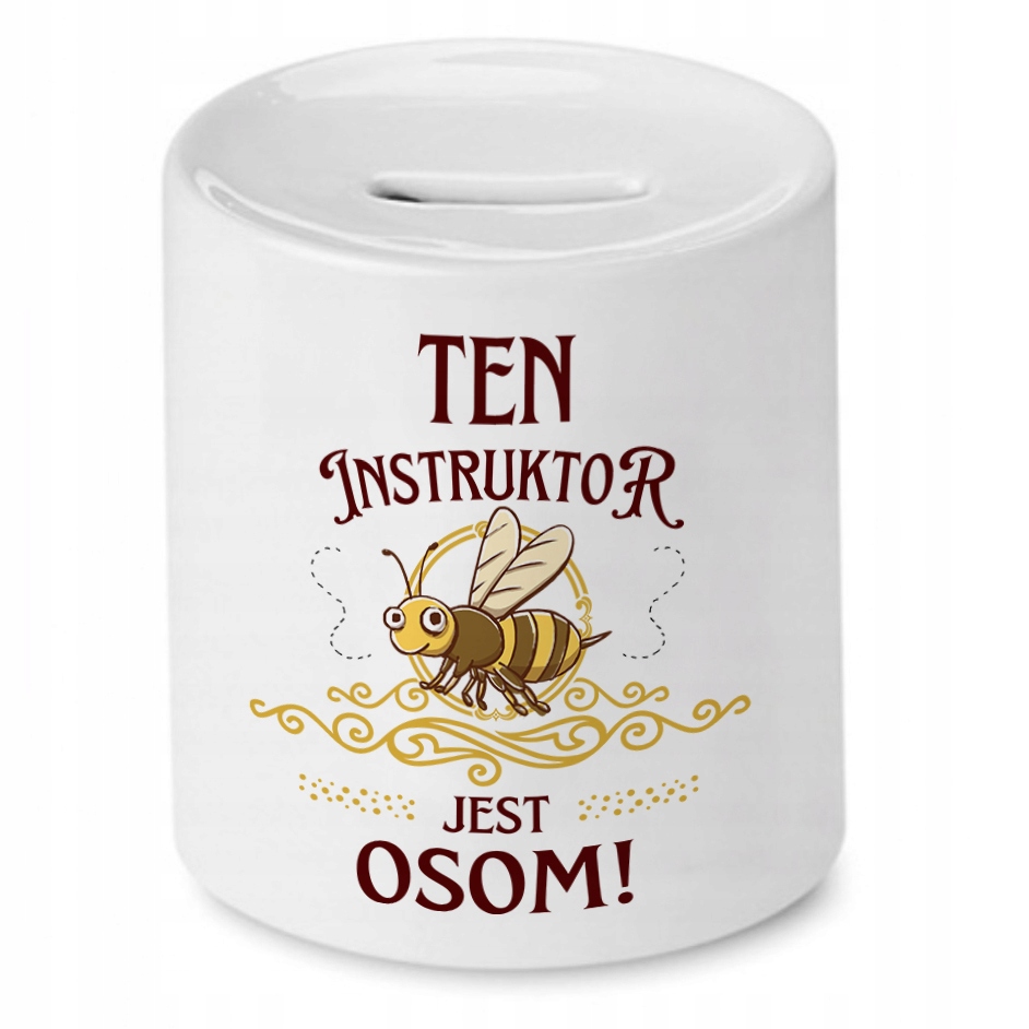 Skarbonka Dla Instruktora Na Urodziny Na Prezent Z Nadrukiem Ze Zdjęciem
