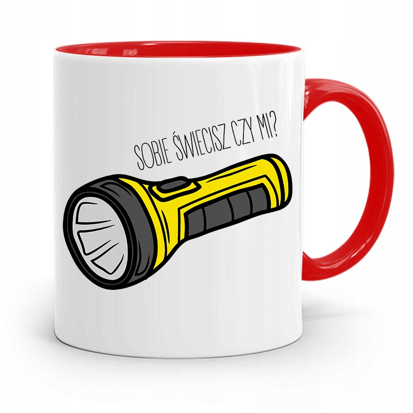 Kubek Czerwony Dla Taty Ojca Sobie Świecisz Czy Mi Z Nadrukiem Ze Zdjęciem