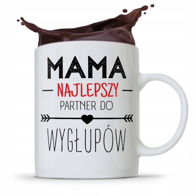 Kubek Dla Mamy Najlepszy Partner Do Wygłupów Z Nadrukiem Ze Zdjęciem