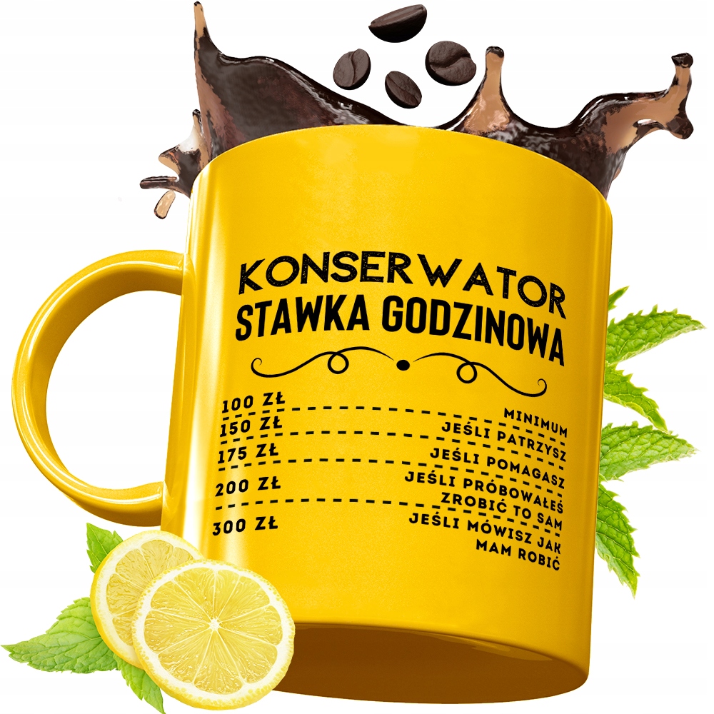 Złoty Kubek Premium Dla Konserwatora Prezent Z Nadrukiem Ze Zdjęciem