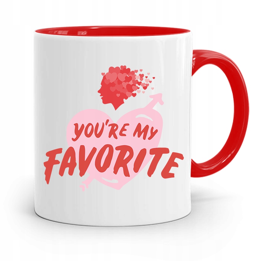 Kubek Czerwony Dla Dziewczyny You're My Favorite Z Nadrukiem Ze Zdjęciem