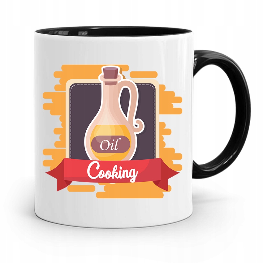 Kubek Czarny Prezent Dla Kucharza Kucharki Cooking Z Nadrukiem Ze Zdjęciem