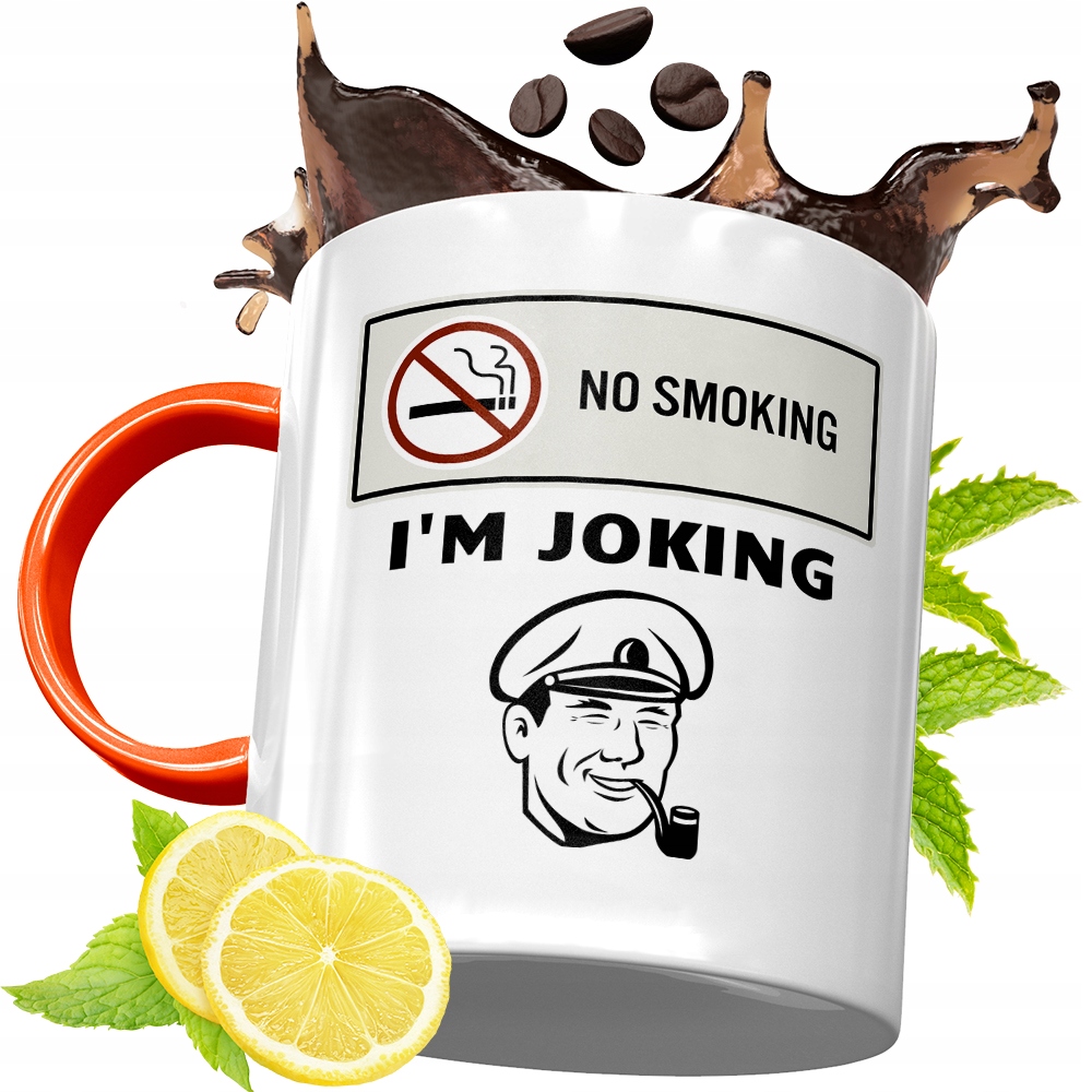 Kubek Pomarańczowy Dla Palacza Prezent Z Nadrukiem Ze Zdjęciem