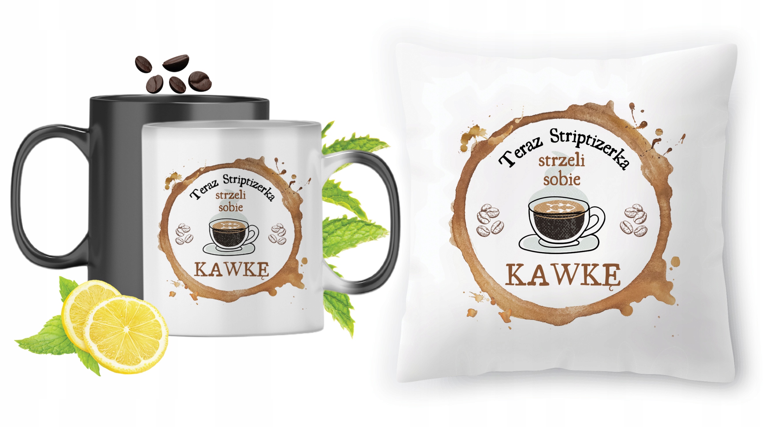 Dla Striptizerki Zestaw Kubek Magiczny + Poduszka Z Nadrukiem Ze Zdjęciem