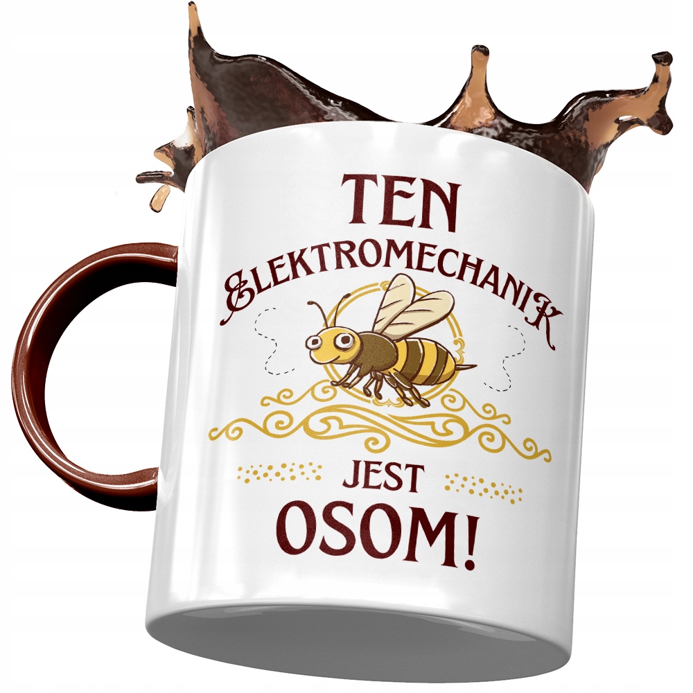 Kubek Bordowy Elektromechanika Jest Osom Prezent Z Nadrukiem Ze Zdjęciem