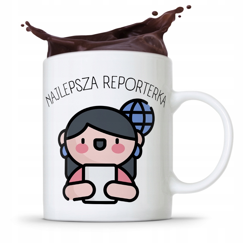 Kubek Dziennikarza Reportera Najlepsza Reporterka Z Nadrukiem Ze Zdjęciem