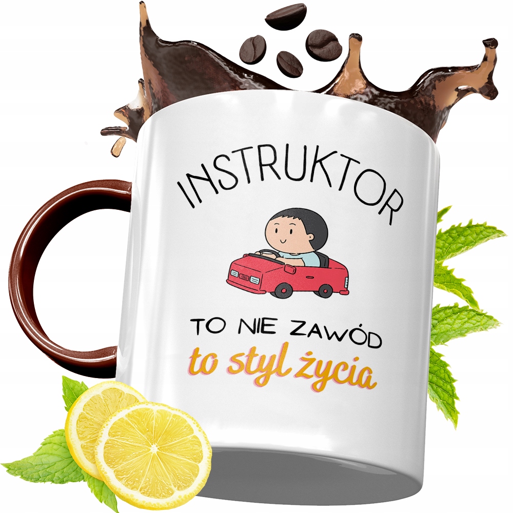 Kubek Bordowy Dla Instruktora Na Urodziny Prezent Z Nadrukiem Ze Zdjęciem