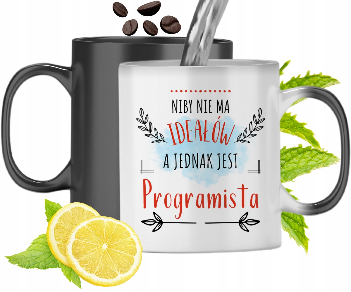 Kubek Magiczny Dla Programisty Zmieniający Kolor Z Nadrukiem Ze Zdjęciem