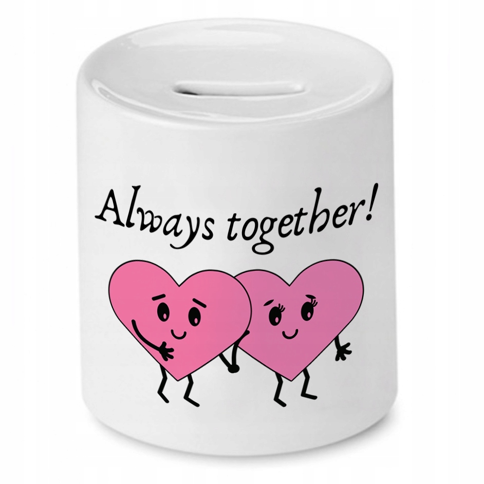 Skarbonka Prezent Walentynki Always Together! Z Nadrukiem Ze Zdjęciem