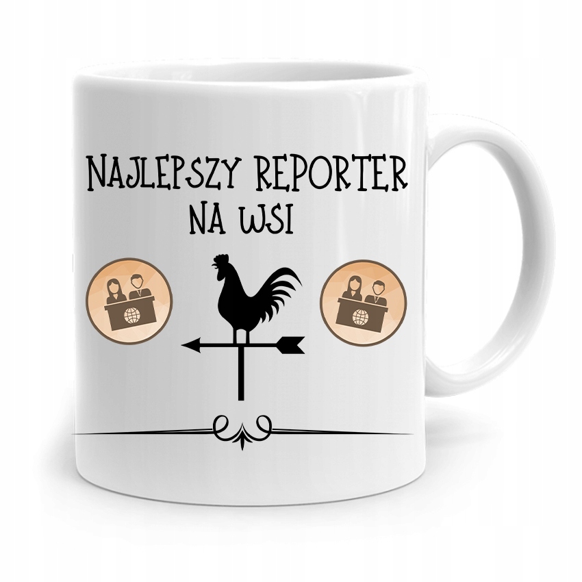 Kubek Dziennikarza Reportera Najlepszy Na Wsi Z Nadrukiem Ze Zdjęciem