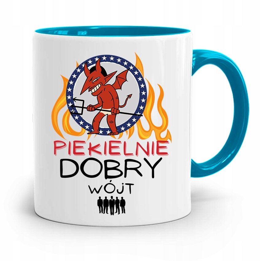 Dla Wójta Kubek Błękitny Prezent Piekielnie Dobry Z Nadrukiem Ze Zdjęciem