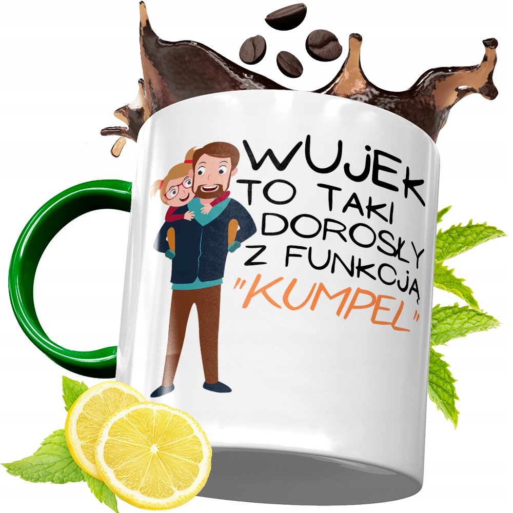 Kubek Zielony Dla Wujka Idealny Prezent Z Nadrukiem Ze Zdjęciem