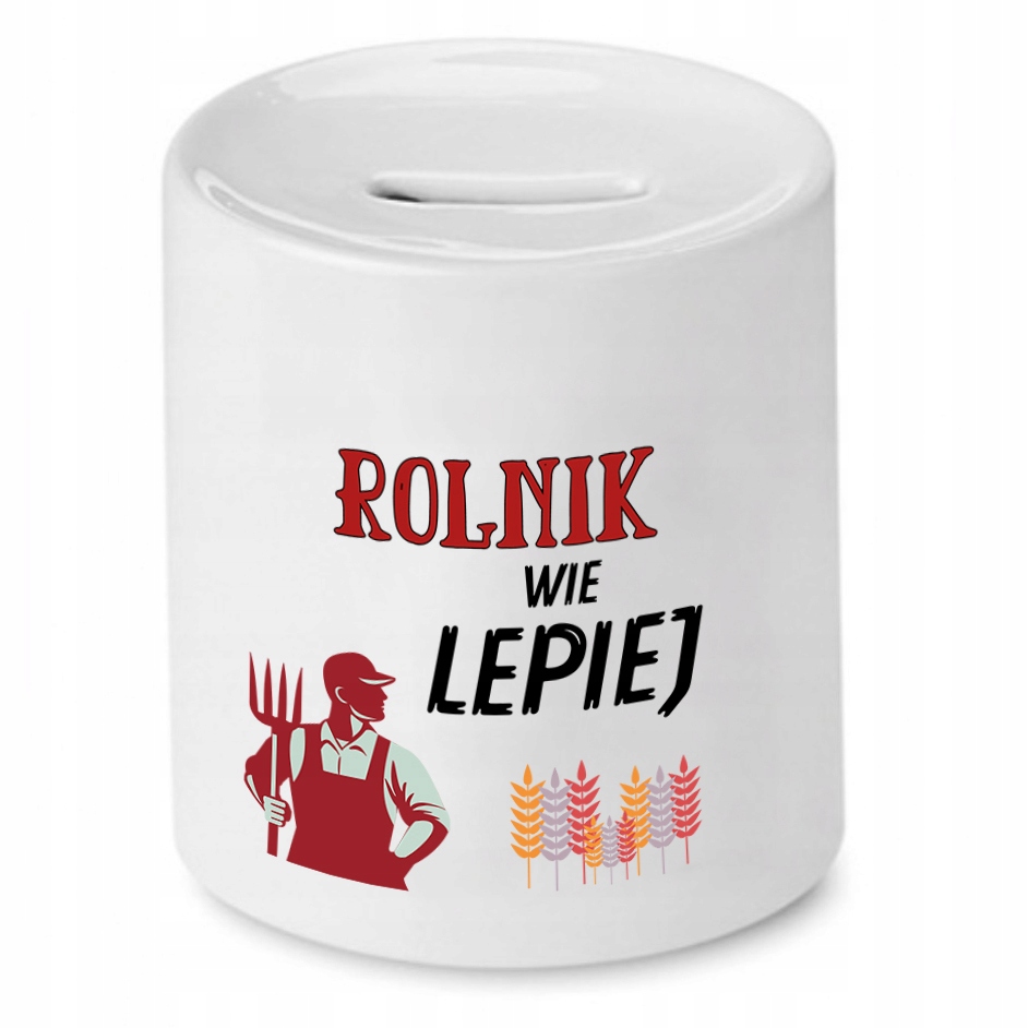 Skarbonka Prezent Dla Rolnika Wie Lepiej Z Nadrukiem Ze Zdjęciem