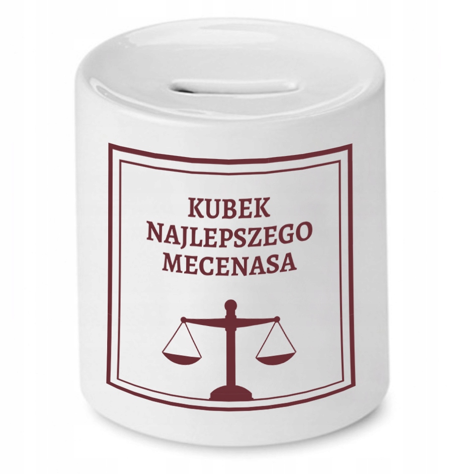 Skarbonka Dla Prawnika Najlepszego Mecenasa Z Nadrukiem Ze Zdjęciem