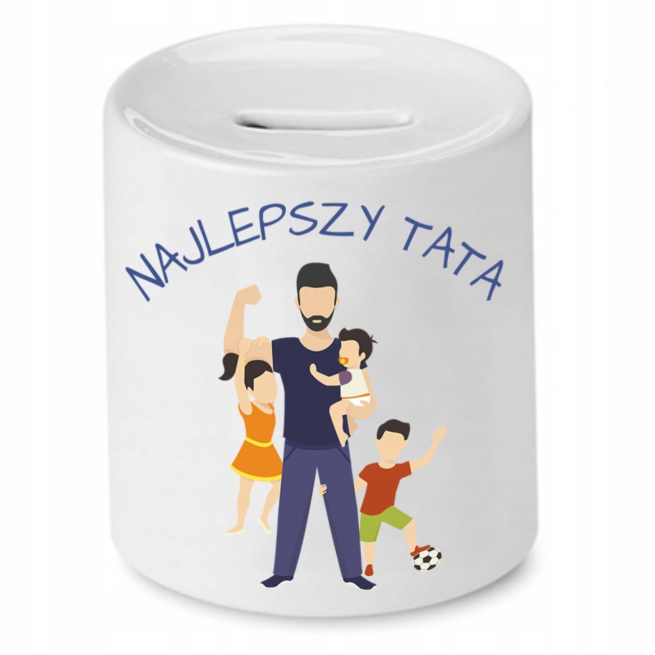 Skarbonka Dla Taty Najlepszy Tata Prezent Z Nadrukiem Ze Zdjęciem