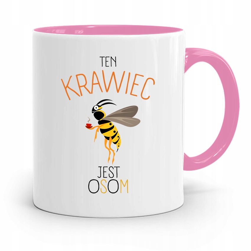 Kubek Różowy Krawca Krawcowej Krawiec Jest Osom Z Nadrukiem Ze Zdjęciem